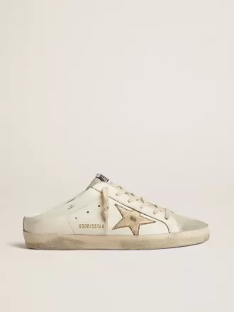 Zapatillas Super-Star Sabots con estrella platino y lengüeta de ante gris hielo Zapatillas Super-Star Sabots con estrella platino y lengüeta de ante gris hielo