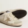 Zapatillas Super-Star Sabots con estrella platino y lengüeta de ante gris hielo Zapatillas Super-Star Sabots con estrella platino y lengüeta de ante gris hielo