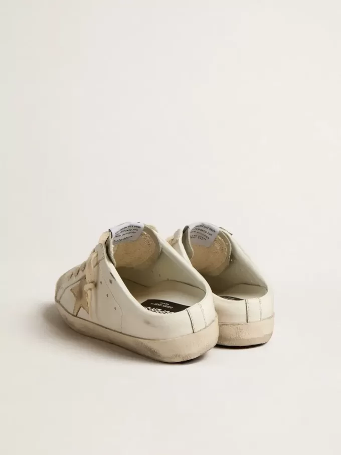 Zapatillas Super-Star Sabots con estrella platino y lengüeta de ante gris hielo Zapatillas Super-Star Sabots con estrella platino y lengüeta de ante gris hielo