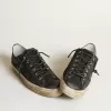 Zapatillas V-Star en denim azul medianoche con estrella y puntera de cuero negro Zapatillas V-Star en denim azul medianoche con estrella y puntera de cuero negro