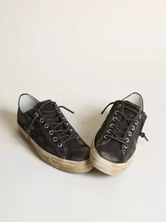 Zapatillas V-Star en denim azul medianoche con estrella y puntera de cuero negro