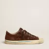 Zapatillas V-Star LTD para hombre en ante marrón oscuro con estrella tono sobre tono Zapatillas V-Star LTD para hombre en ante marrón oscuro con estrella tono sobre tono