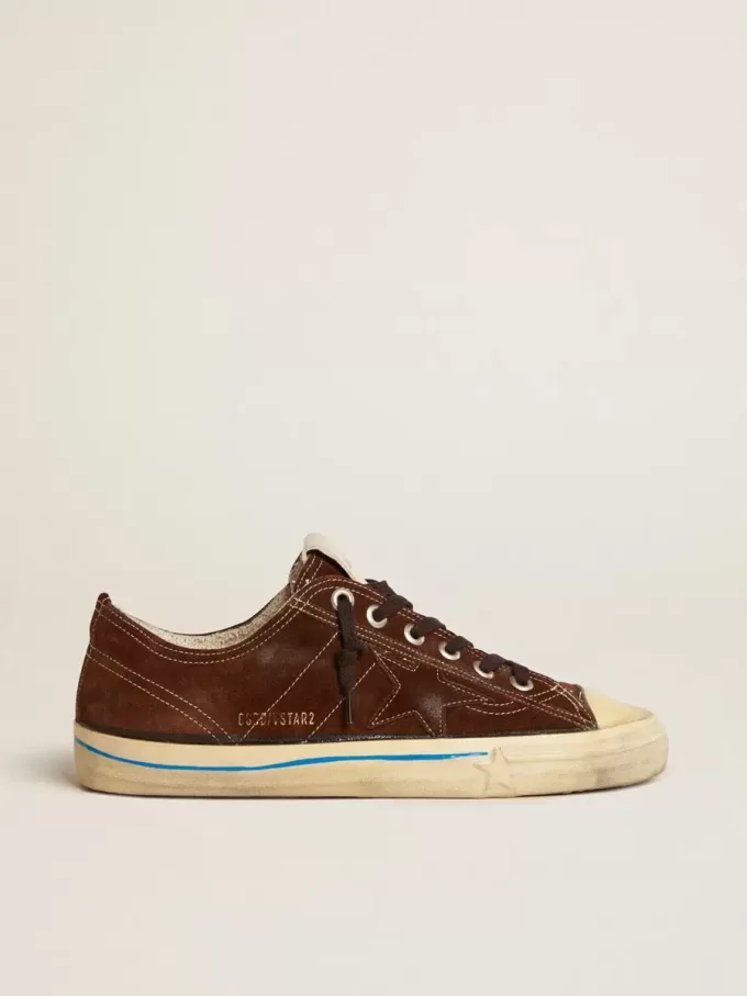 Zapatillas V-Star LTD para hombre en ante marrón oscuro con estrella tono sobre tono Zapatillas V-Star LTD para hombre en ante marrón oscuro con estrella tono sobre tono