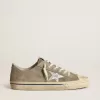 Zapatillas V-Star para hombre en ante gris paloma con estrella de piel metalizada plateada Zapatillas V-Star para hombre en ante gris paloma con estrella de piel metalizada plateada