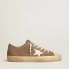 Zapatillas V-Star para hombre en ante gris paloma con estrella de piel napa blanca Zapatillas V-Star para hombre en ante gris paloma con estrella de piel napa blanca