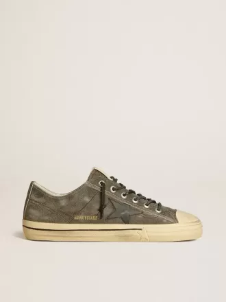 Zapatillas V-Star para hombre en ante negro con estrella de cuero negro