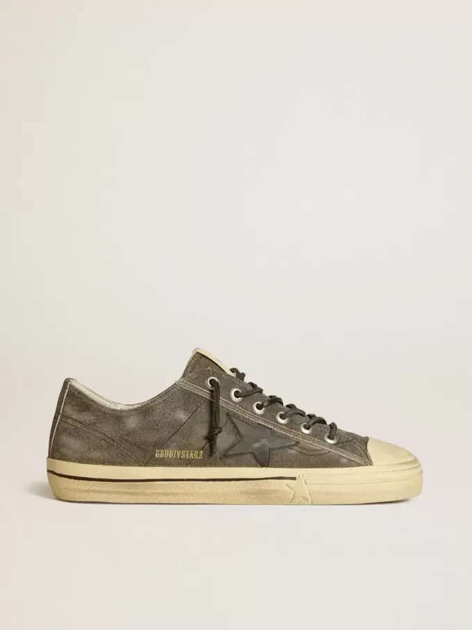 Zapatillas V-Star para hombre en ante negro con estrella de cuero negro Zapatillas V-Star para hombre en ante negro con estrella de cuero negro