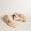 Zapatillas V-Star para hombre en lona gris claro con estrella de cuero rojo