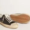 Zapatillas V-Star para hombre en piel napa negra con estrella de piel negra Zapatillas V-Star para hombre en piel napa negra con estrella de piel negra