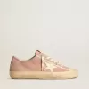 Zapatillas V-Star para mujer en ante rosa con estrella de piel color crema Zapatillas V-Star para mujer en ante rosa con estrella de piel color crema