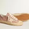Zapatillas V-Star para mujer en ante rosa con estrella de piel color crema Zapatillas V-Star para mujer en ante rosa con estrella de piel color crema