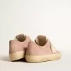 Zapatillas V-Star para mujer en ante rosa con estrella de piel color crema Zapatillas V-Star para mujer en ante rosa con estrella de piel color crema