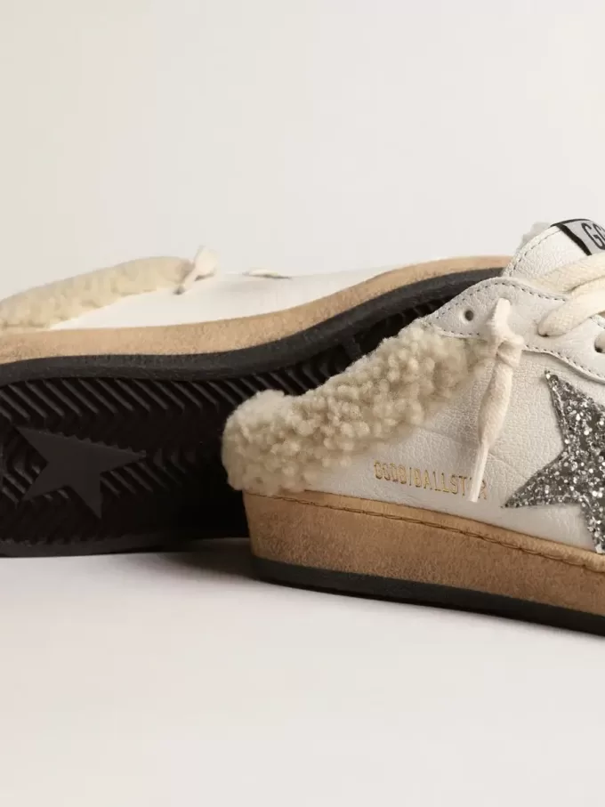 Zapatos Ball Star Sabots con estrella brillante y forro de piel de oveja Zapatos Ball Star Sabots con estrella brillante y forro de piel de oveja