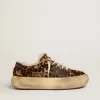 Zapatos Space-Star en piel de potro con estampado animal y forro de borreguillo