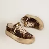Zapatos Space-Star en piel de potro con estampado animal y forro de borreguillo