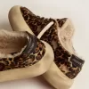 Zapatos Space-Star en piel de potro con estampado animal y forro de borreguillo