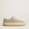 Zapatos Space-Star para hombre en ante gris hielo con estrella perforada Zapatos Space-Star para hombre en ante gris hielo con estrella perforada
