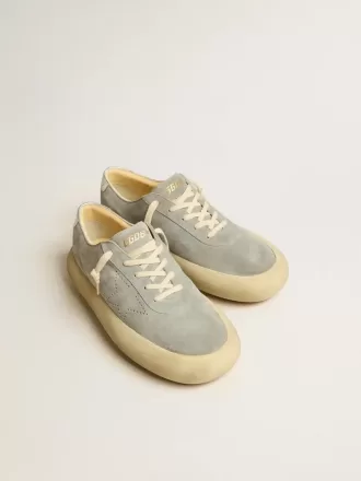 Zapatos Space-Star para hombre en ante gris hielo con estrella perforada