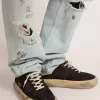 Zapatos Space-Star para hombre en nailon acolchado negro con forro de borreguillo Zapatos Space-Star para hombre en nailon acolchado negro con forro de borreguillo