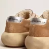 Zapatos Space-Star para mujer en ante color tabaco con forro de piel de oveja