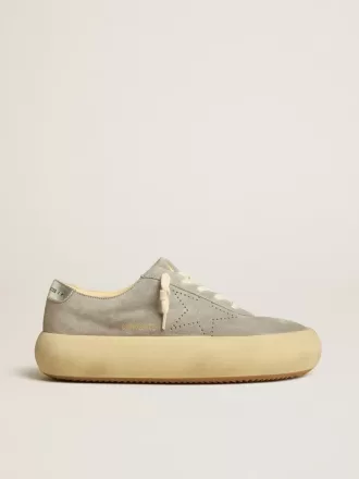 Zapatos Space-Star para mujer en ante gris hielo con estrella perforada