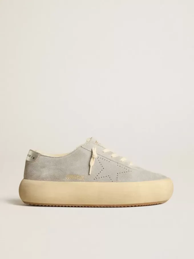 Zapatos Space-Star para mujer en ante gris hielo con forro de borreguillo