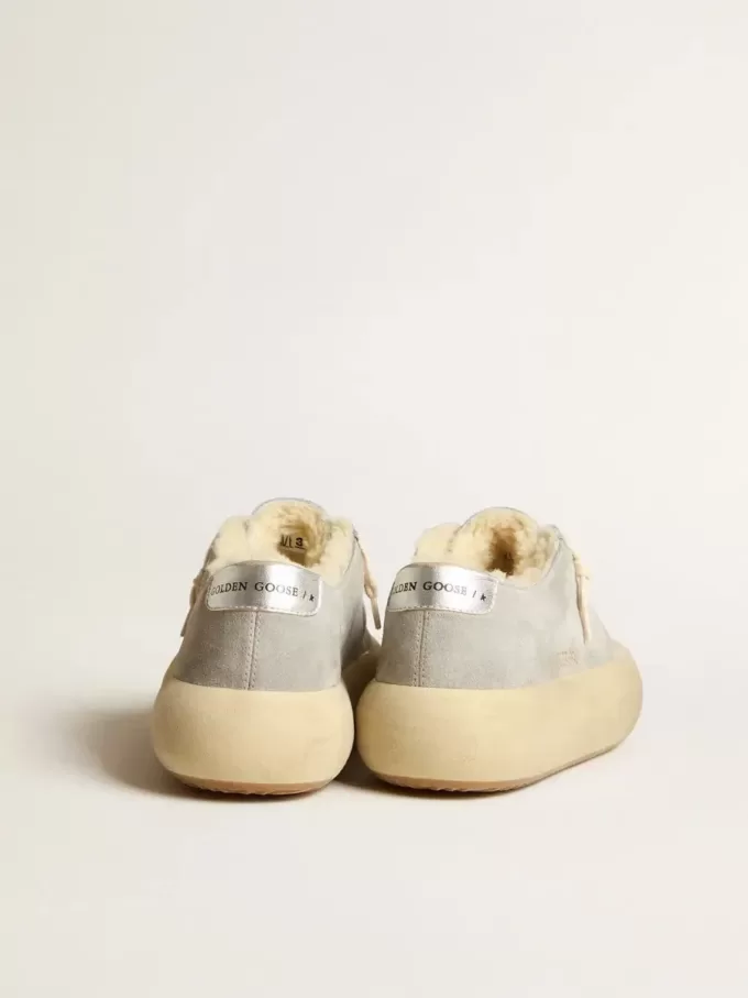 Zapatos Space-Star para mujer en ante gris hielo con forro de borreguillo